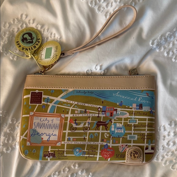 Spartina 449 Handbags - Spartina Savannah Map Print Wristlet 💖
